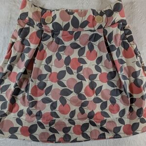 Corey Lynn Calter Pink and Black Leaf A-Line Skirt